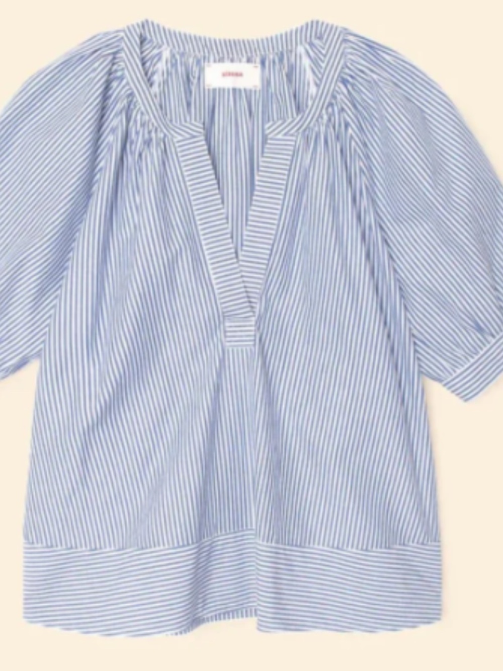 Xirena navy and white stripe blouse size medium - Picture 3 of 6